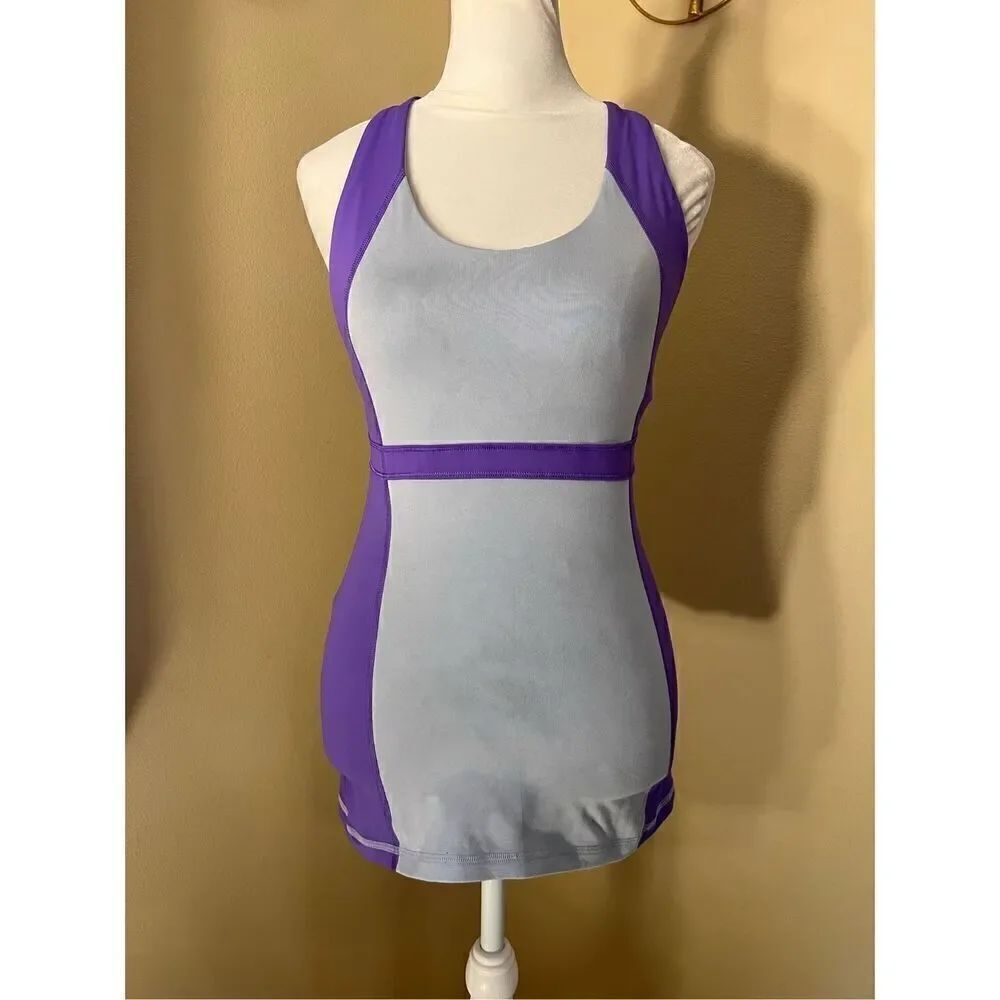 Lululemon Run: Fast Track Athletic Tank Top Cool Breeze / Power Purple Size 4